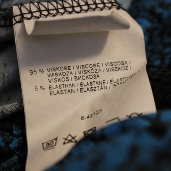 Venus Blue Snakeskin Pattern Maxi Skirt XS - Picture 6 of 7